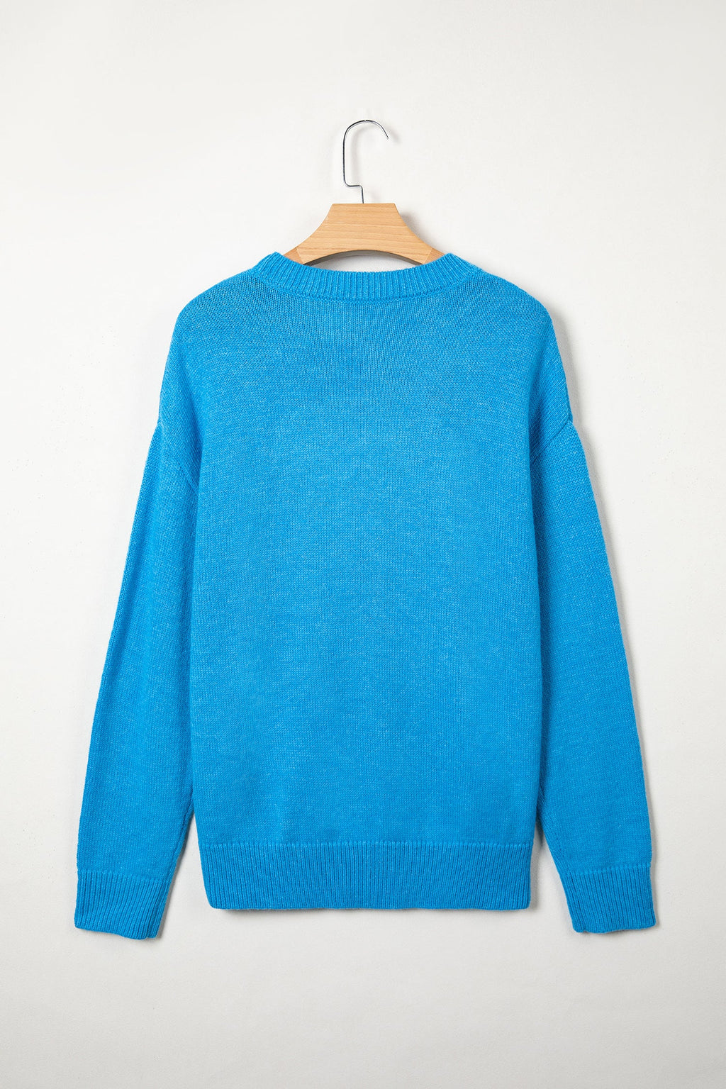 Western Embroidered Drop Shoulder Long Sleeve Sweater