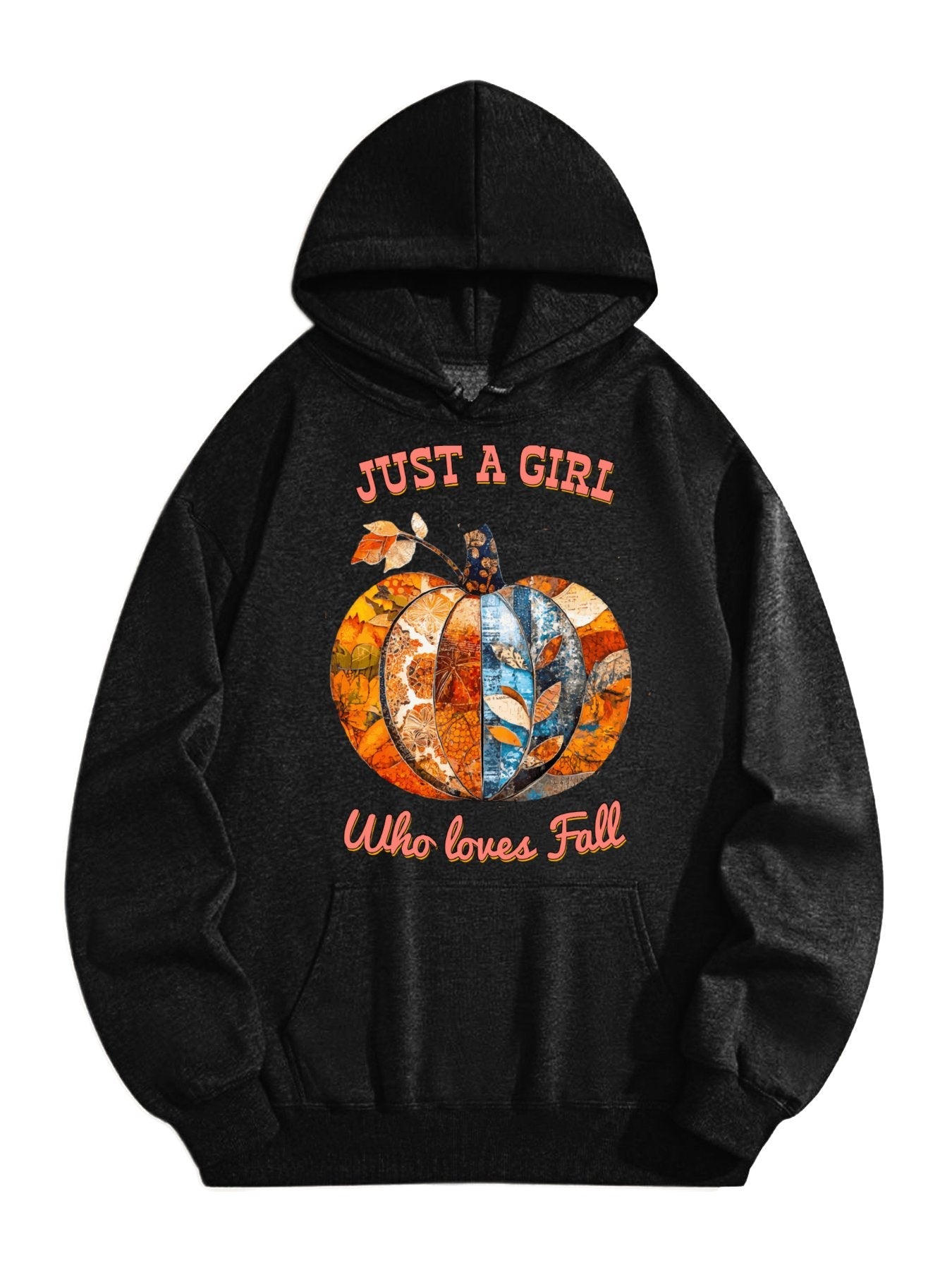Just a Girl Who Loves Fall Pumpkins Hoodie Sweatshirt with Drawstring