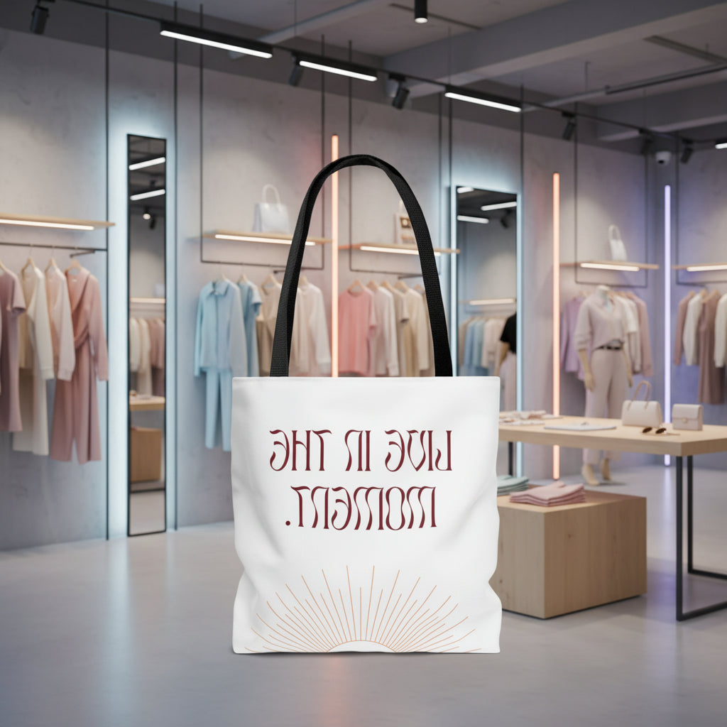 Live In The Moment Beach Shopper Tote Bag Medium
