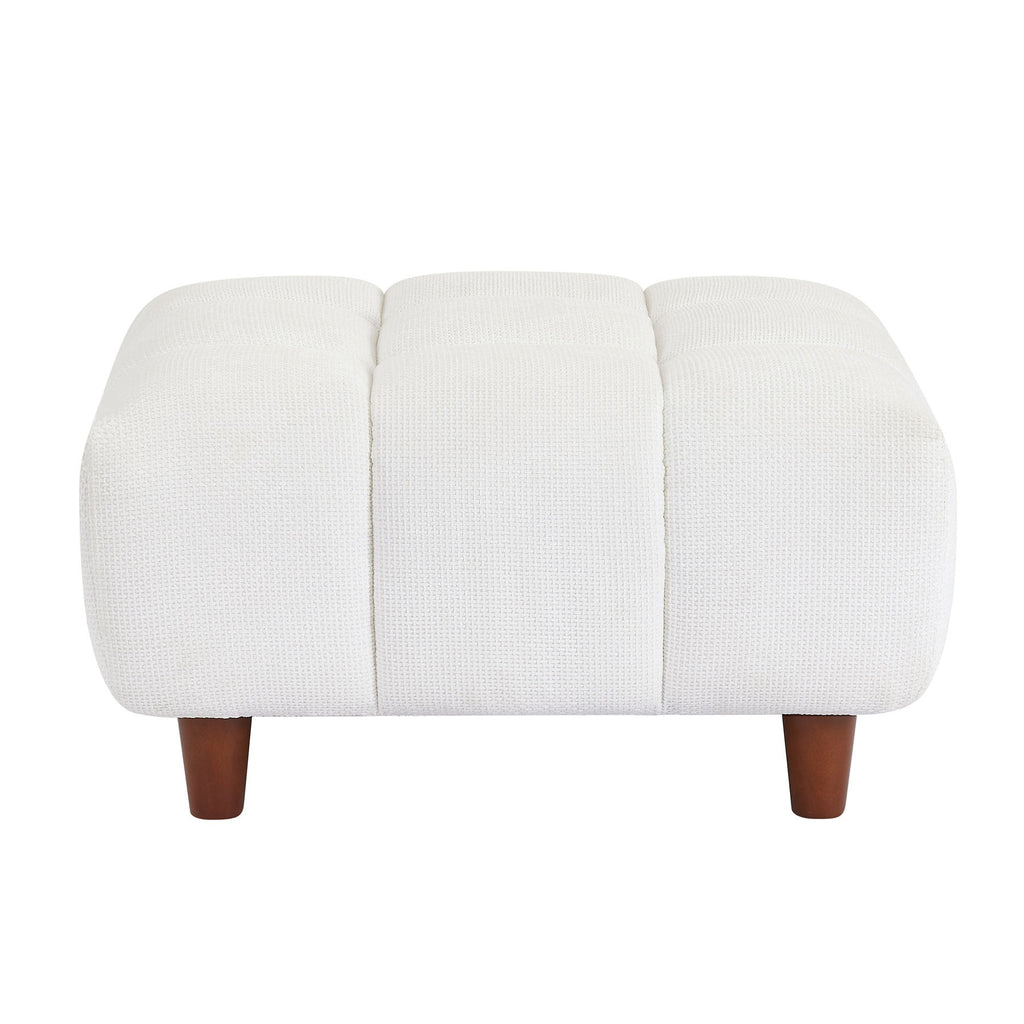 111.81 Inch Convertible Sectional Sofa Couch, L Shaped Sofa with Fabric Couch,Modern Design Cream Style Marshmallow Sofa for Living Room and Office,White