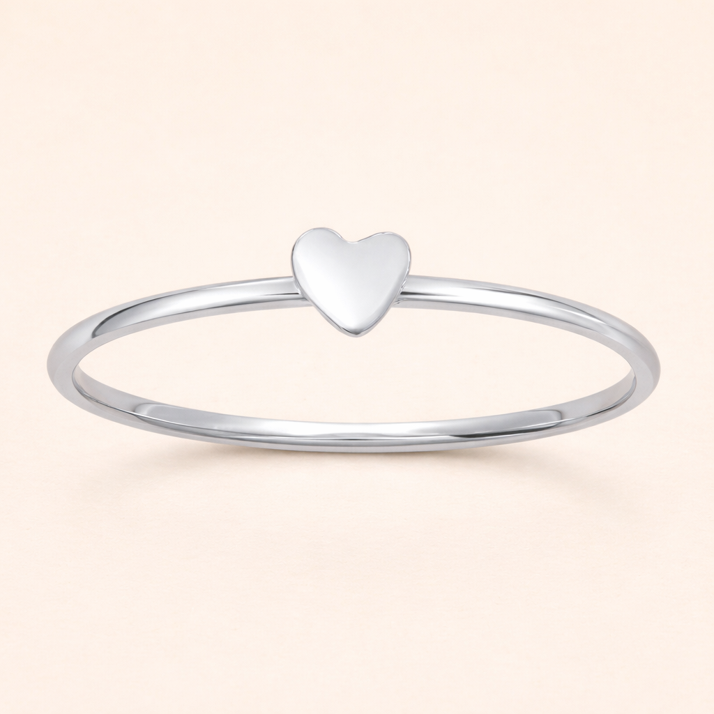 LOVE HEART STACKING RING