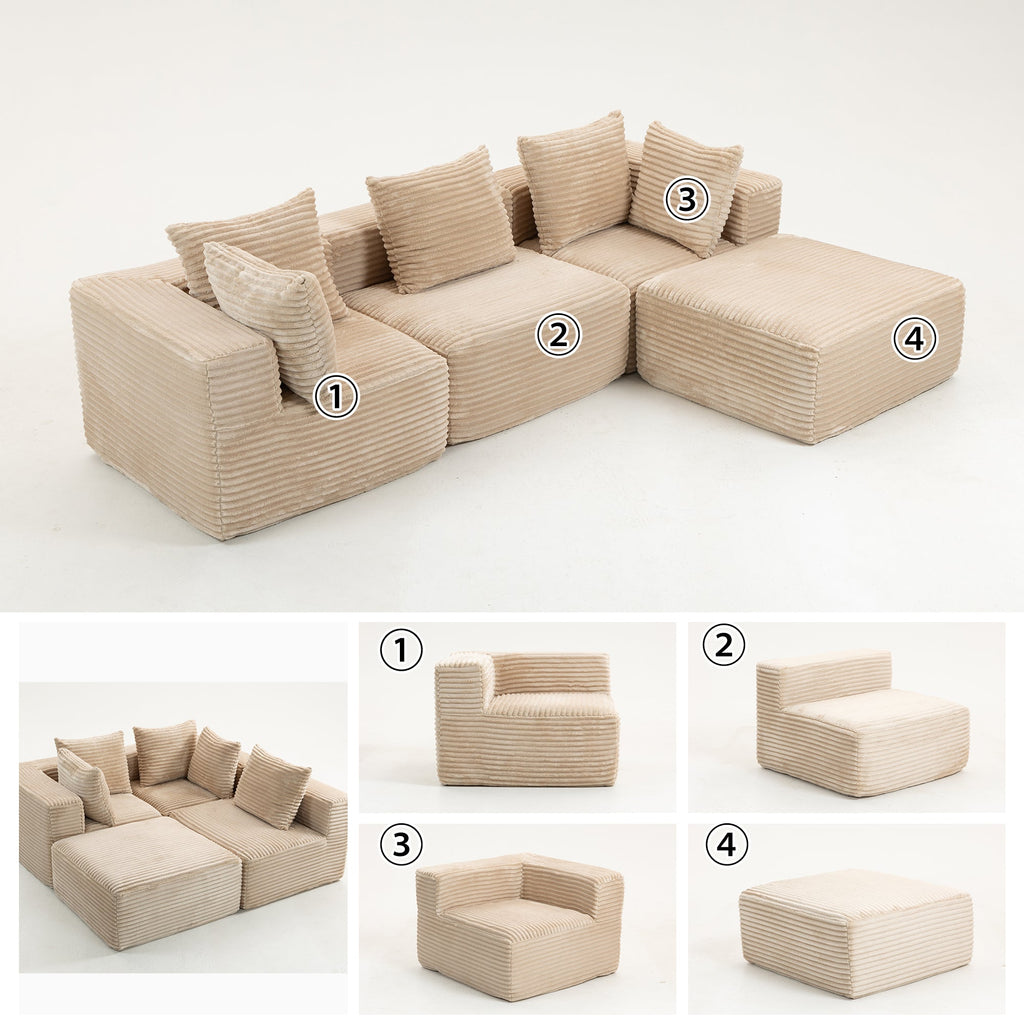 Compressed Sofa:Magic Cube Sofa-YKX-33001-Beige