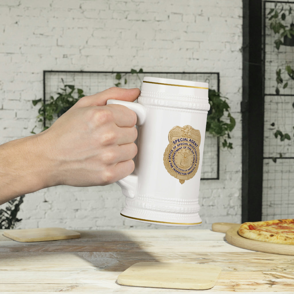 OSI Badge and Shield Beer Stein Mug