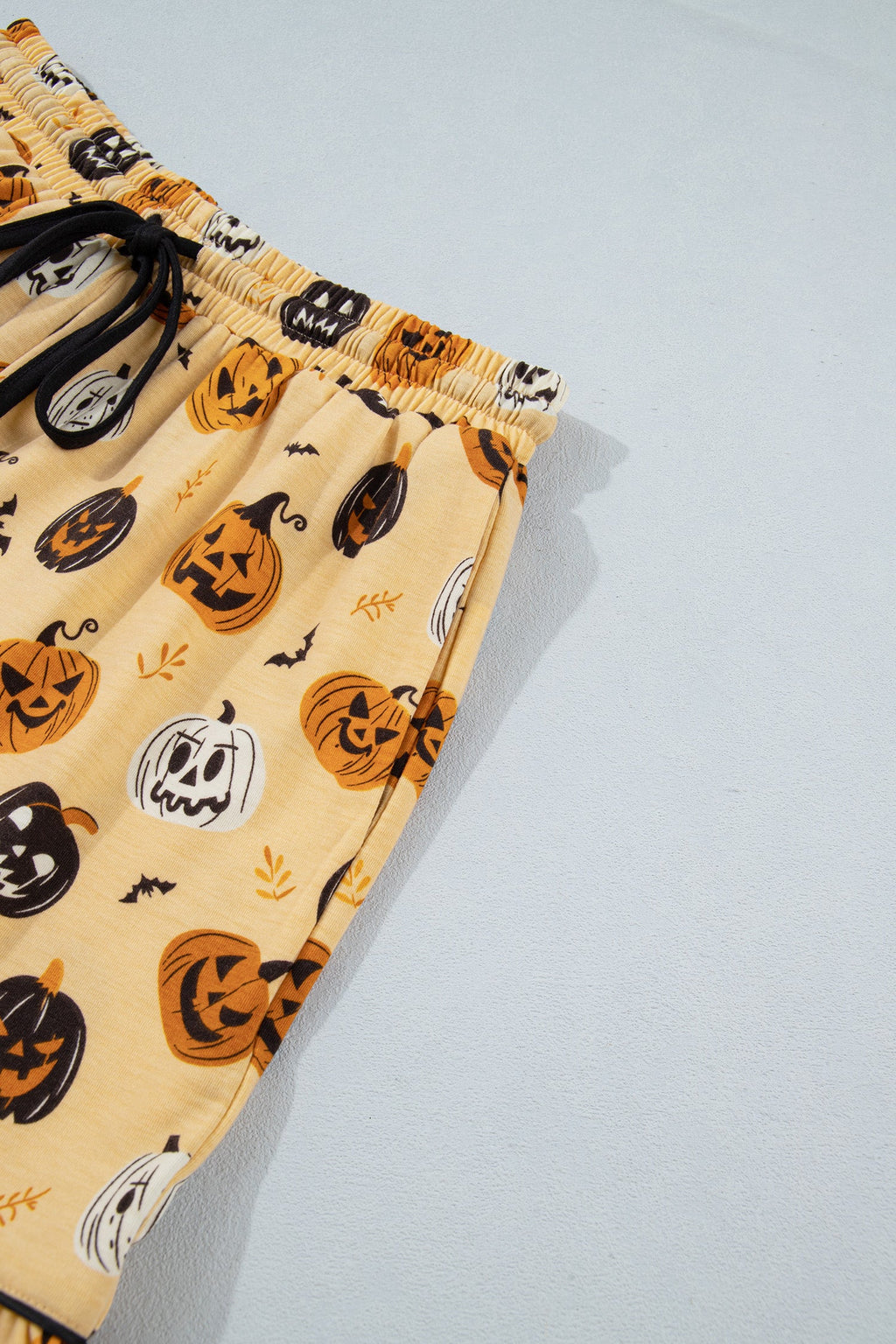 Halloween Jack-O-Lantern Ruffle Top & Shorts Lounge Set