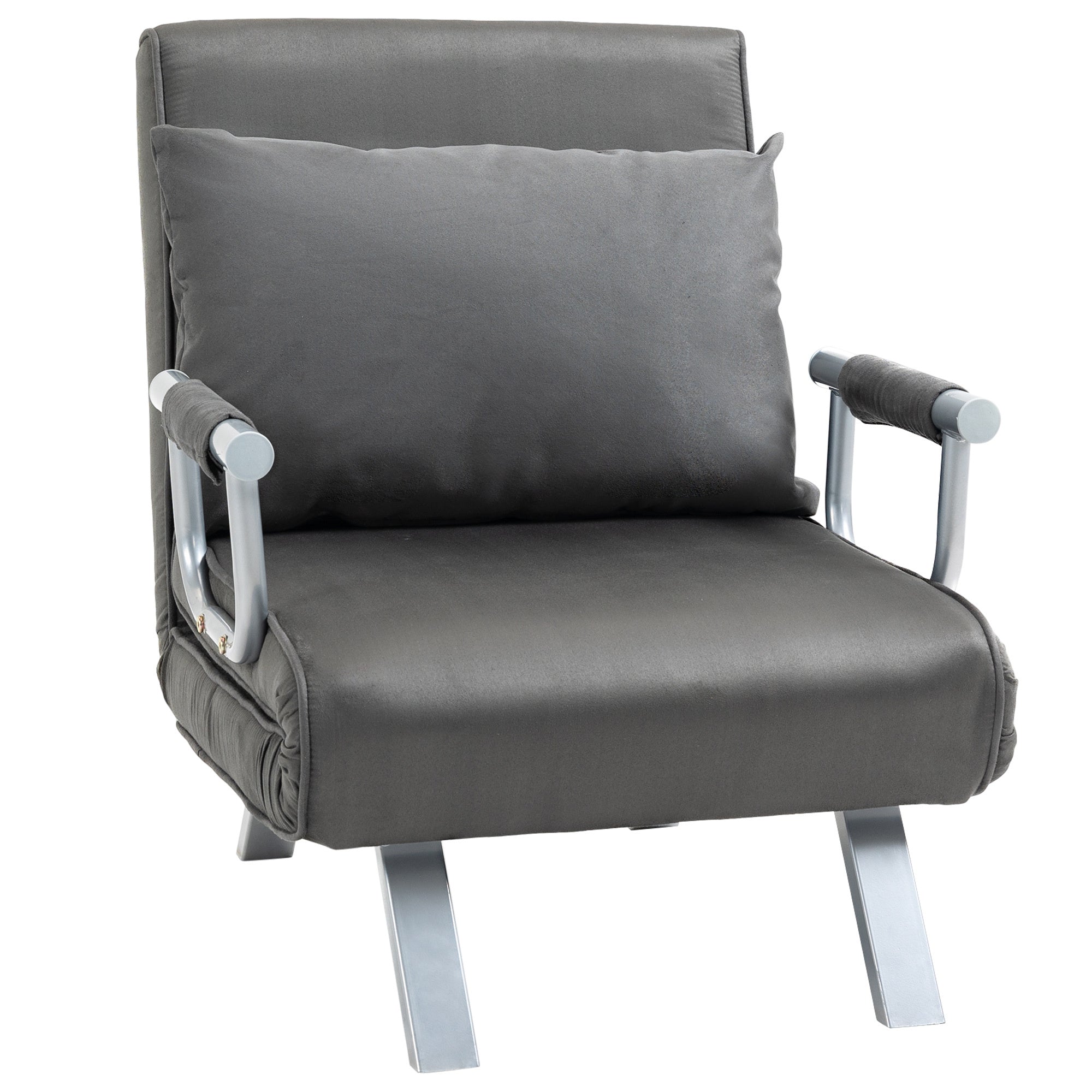 Single Person Folding  Convertible Sofa Bed Sleeper Chair Chaise Lounge Couch