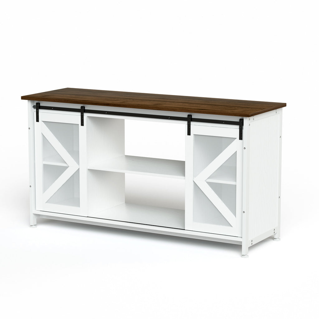 Metal Aquarium Stand with Cabinet for Fish Tank Accessories Storage, 80 Gallon, Turtle/ Reptile Terrariums, White, 58.9'' L x 19.7'' W x 32.6'' H.