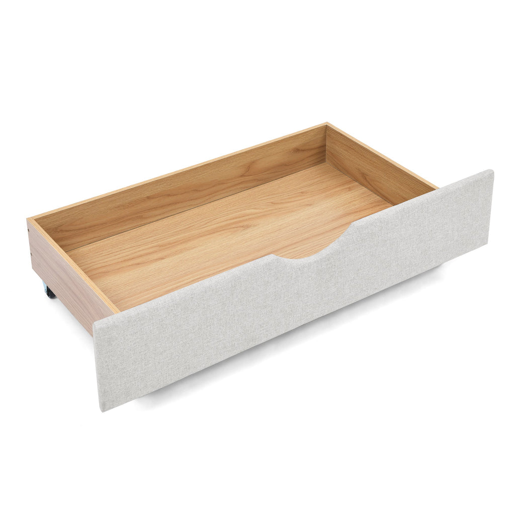 Queen Size Daybed with Drawers Upholstered Tufted Sofa Bed,,with Button on Back and Copper Nail on Waved Shape Arms, Beige (84.5'x63.5'x26.5')