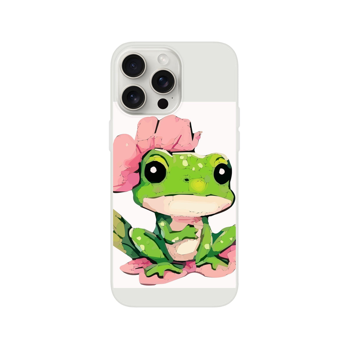 Green Frog on Lily Pad Flexi iPhone Case