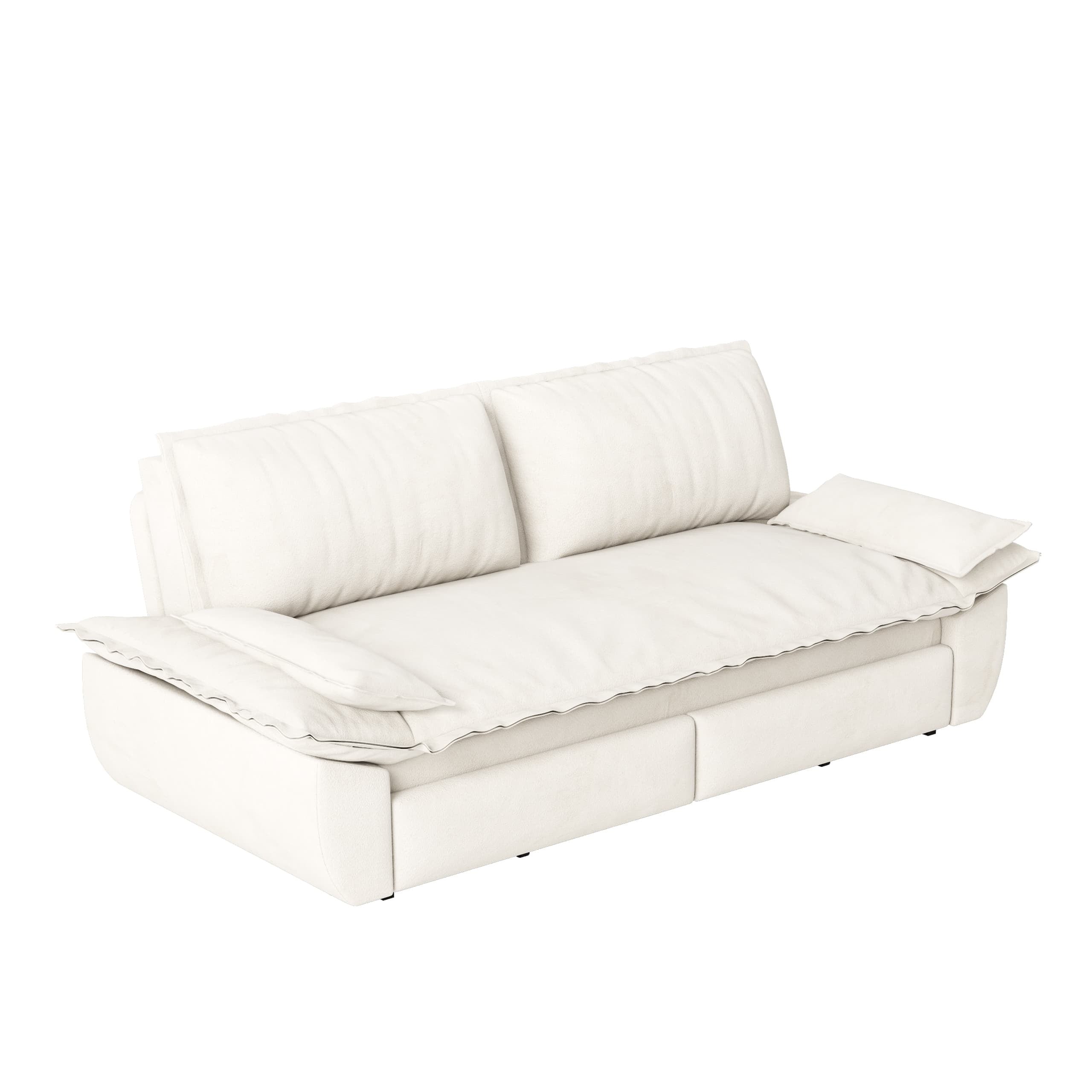 73.2' Queen Pull Out Sofa Bed,3-in-1 Convertible Sleeper Sofa,Multi-Functional Velvet Loveseat Bed