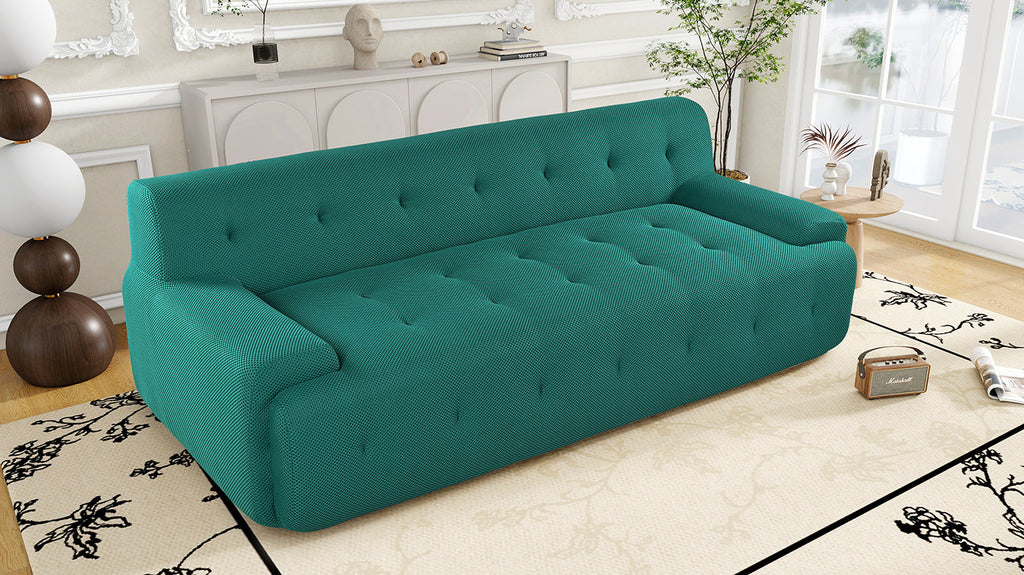 U_Style 86.2'' Modern Minimalist Style Tufted Design Upholstered Sofa, 3-Seat Compression Sofa for Living Room, Bedroom, and Apartment