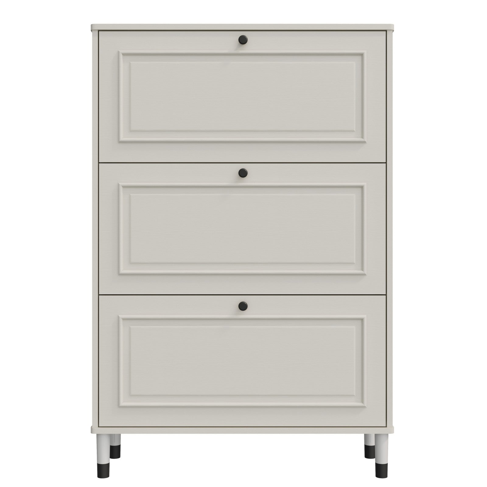 Shoes Storage Cabinet for Entryway,Narrow Shoe Rack Cabinet,Shoe Cabinet with 3 Flip Drawers, Freestanding Shoe Organizer with Legs,Slim entry storage manager with large storage capacity