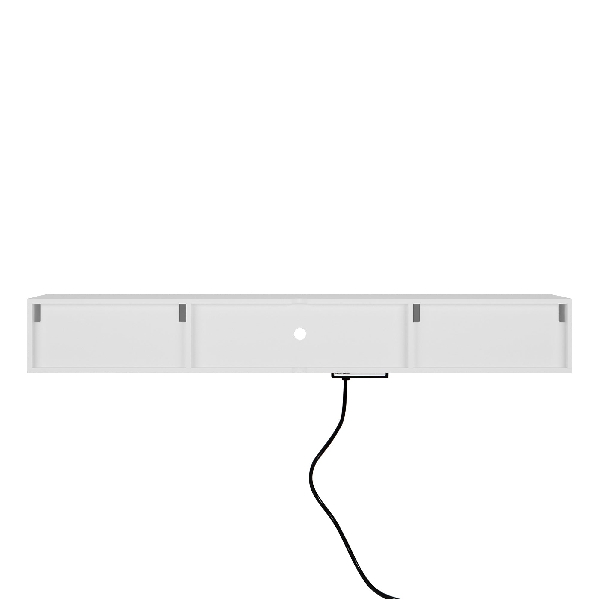 Floating TV Stand Wall Mounted with 16 Color LEDs,63' Modern TV Stand,Floating TV Cabinet Entertainment Center for 55 60 65 Inch TV,White
