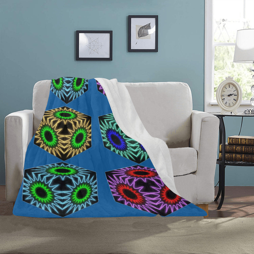 Colorful Cubes Ultra-Soft Micro Fleece Blanket 40" x 50" (Made in USA)