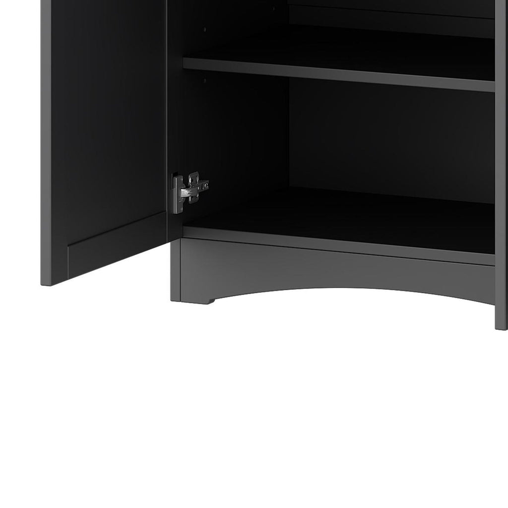 ON-TREND 3-Piece Farmhouse Entertainment Center with Storage Cabinet for TVs Up to 70', Mid-Century TV Stand with Bookshelf, Rustic Versatile Sideboard with Adjustable Shelves for Living Room, Grey