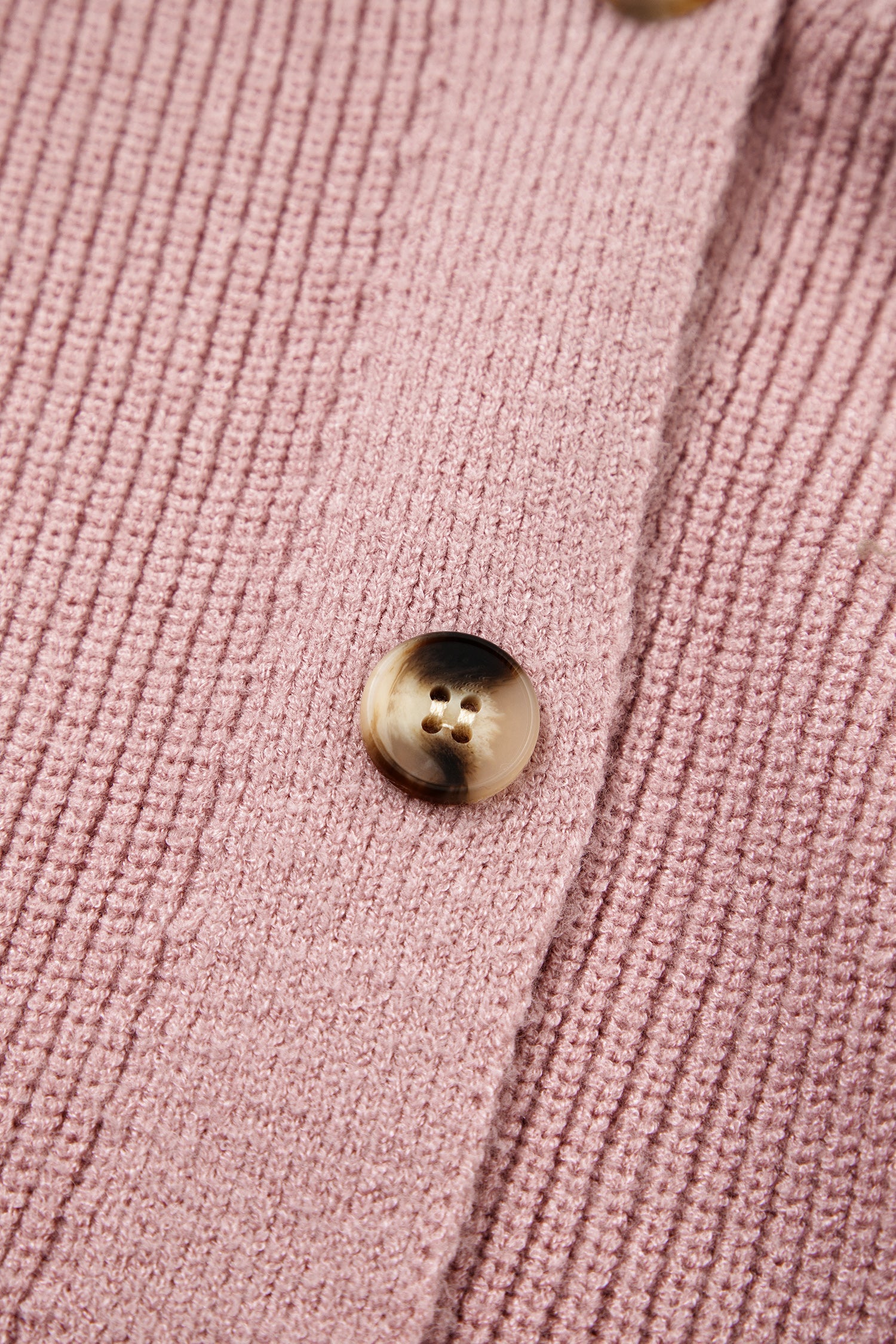 Textured Knit Button Front V-Neck Cardigan