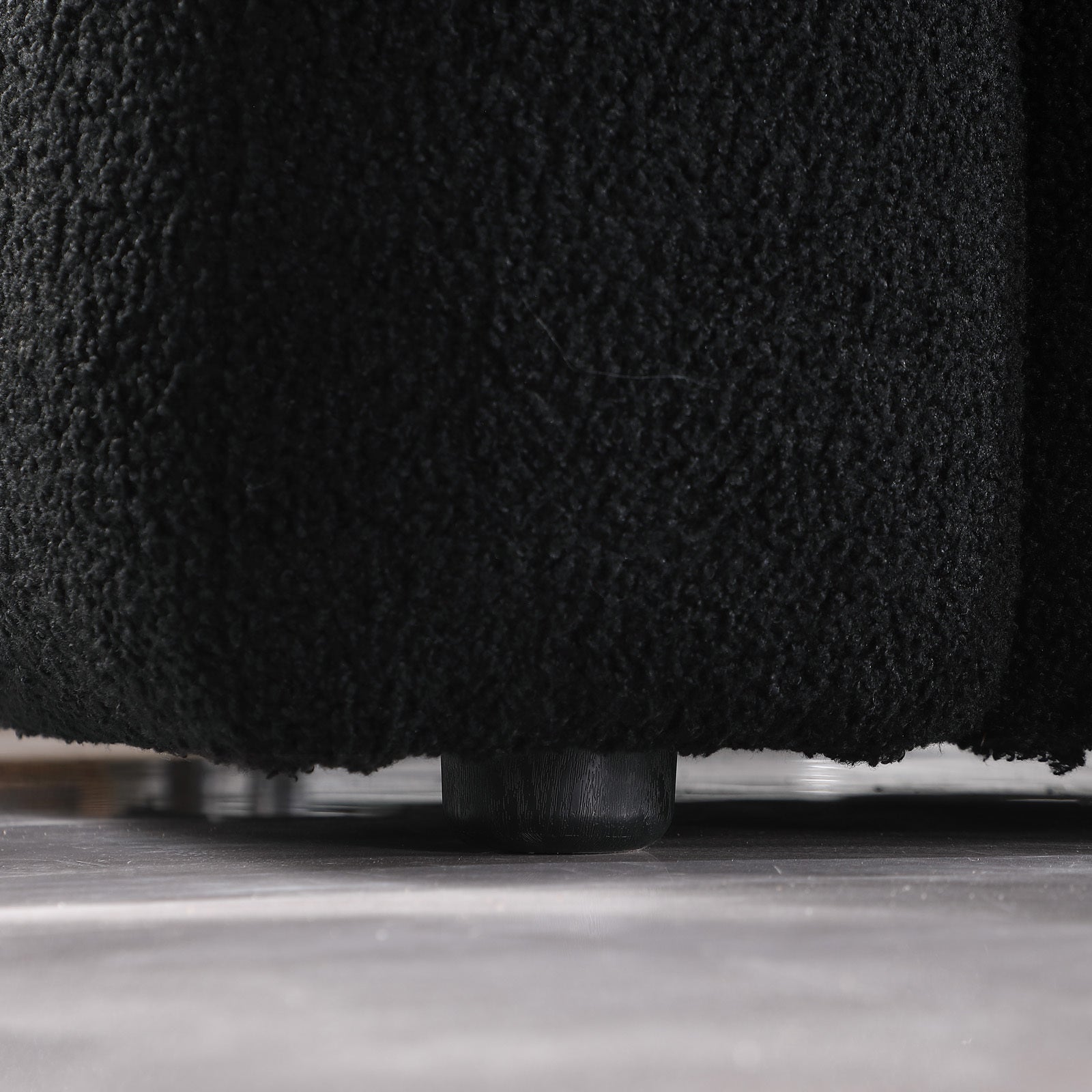 84.3 length ,35.83' deepth ,human body structure for USA people,  marshmallow sofa,boucle sofa ,black color,3 seater
