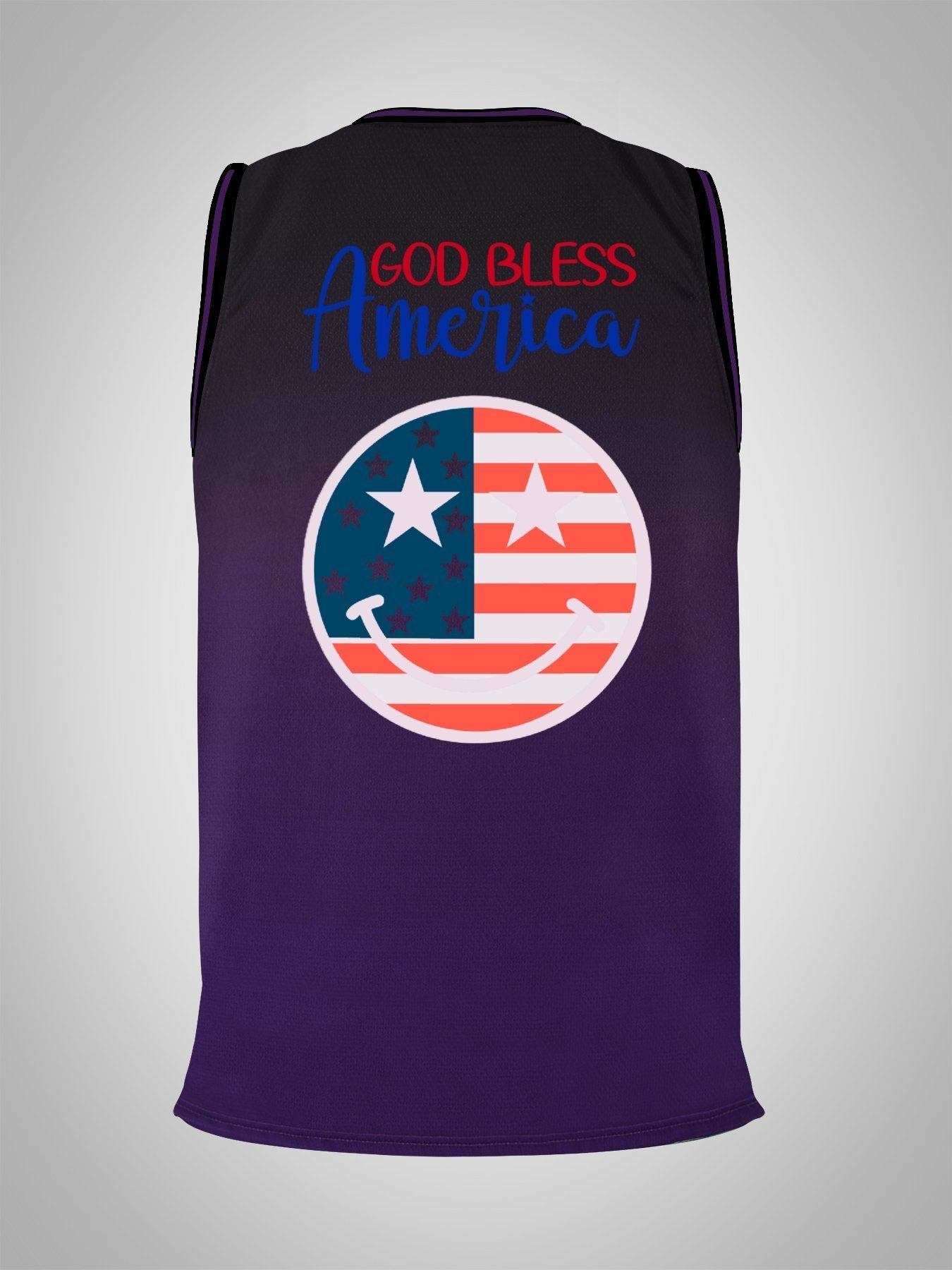God Bless America Adult Purple Basketball Jersey | Ships From USA