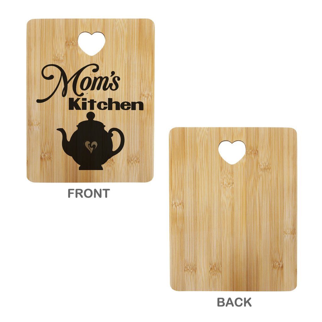 Mom's Kitchen with Teapot Bamboo Cutting Board | Ships from USA