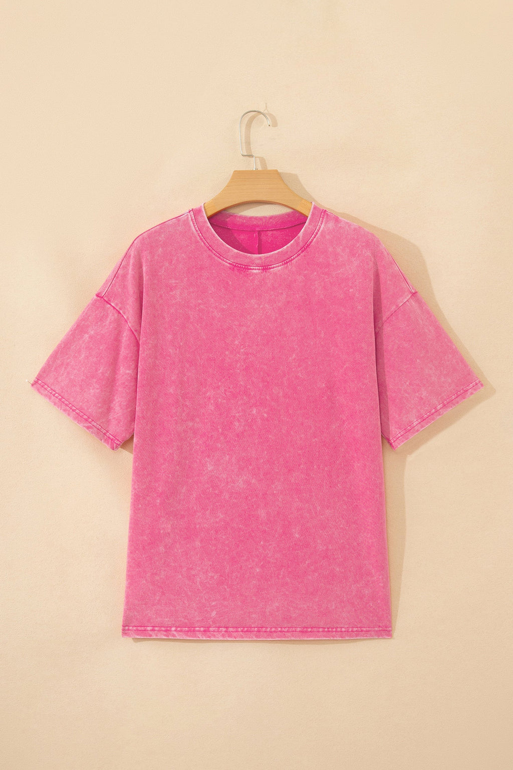 Solid Mineral Wash Short Sleeve Oversized Tee