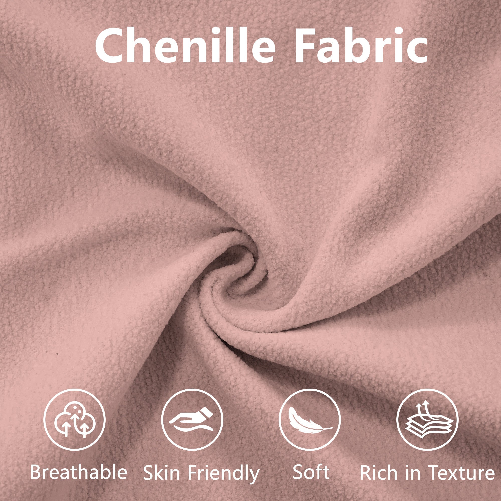 Cloud Couch 2 Seater Sofa for Living Room, Chenille 2 - Seat sofa with 2 Lumbar pillows and 2 throw pillows,Chenille Pink
