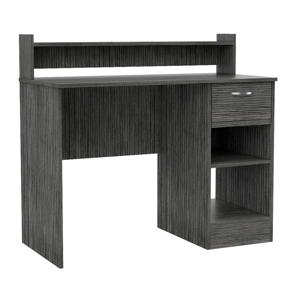 Charlotte Computer Desk with 2 Storage Shelves and Drawer