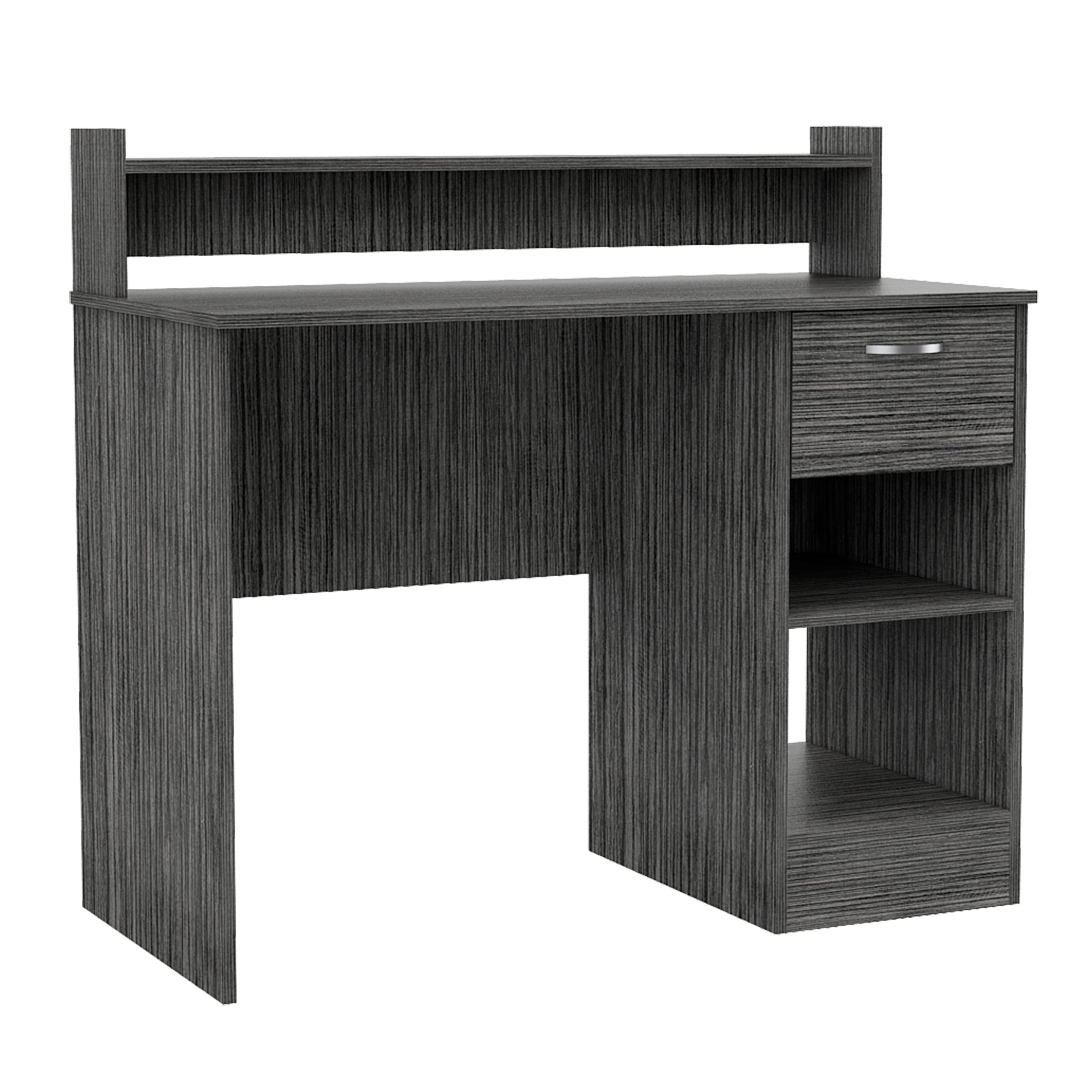 Charlotte Computer Desk with 2 Storage Shelves and Drawer