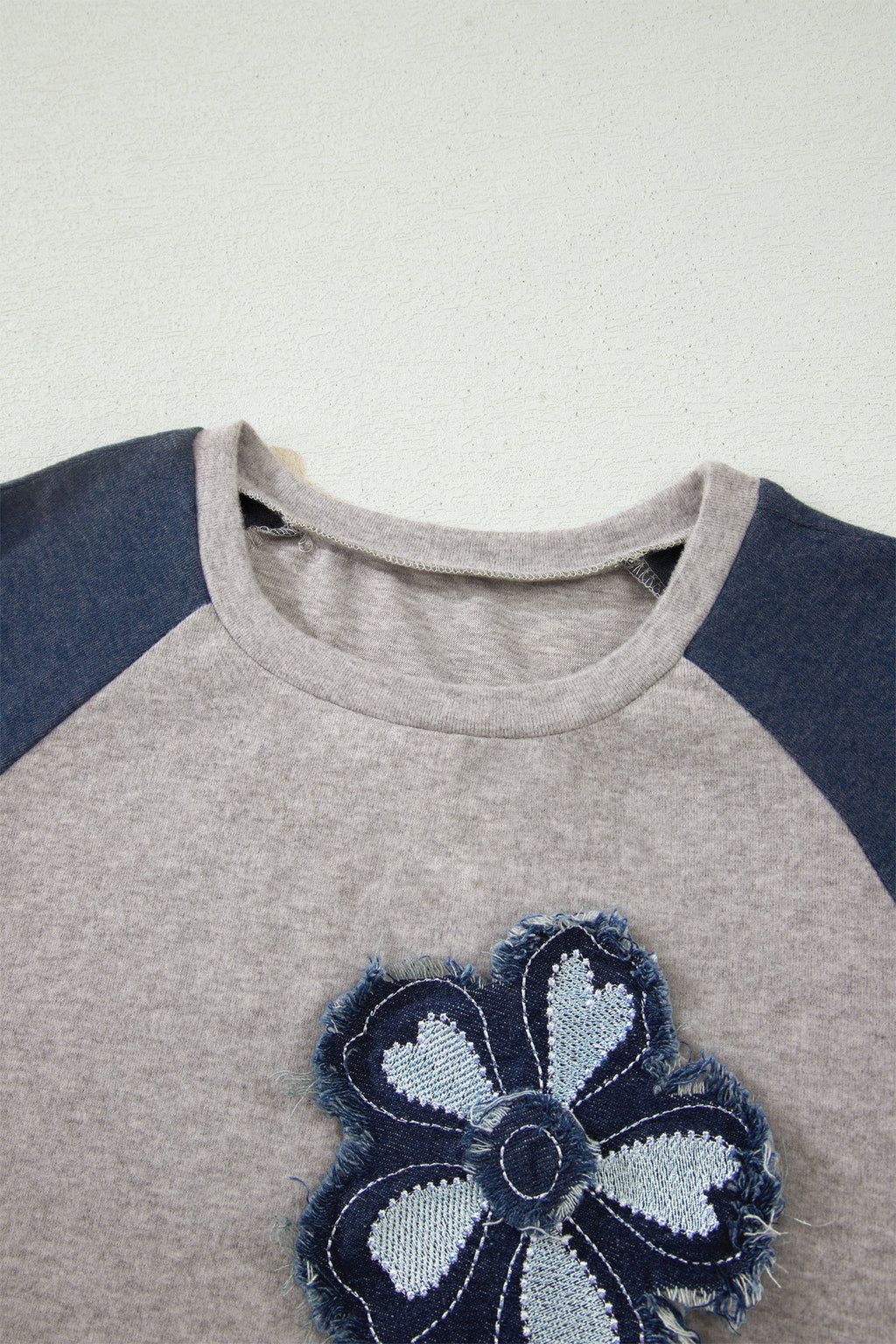 Floral Patchwork Colorblock Raglan Sleeve T-Shirt