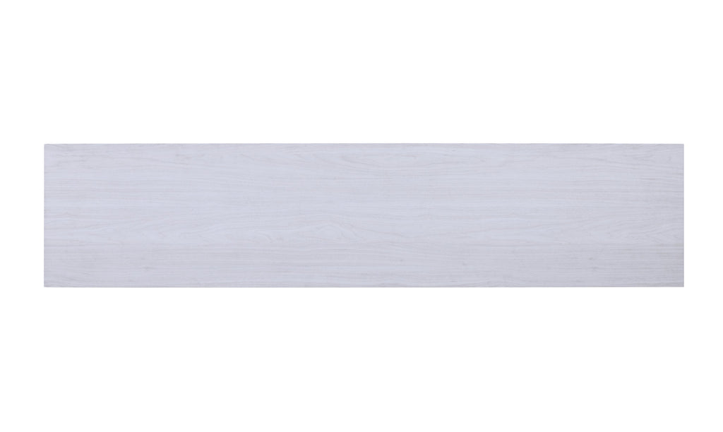 Ambrose 70'W White Walnut Finish Fireplace Console TV Stand with Heater, LED Light, Cabinets, Shelves
