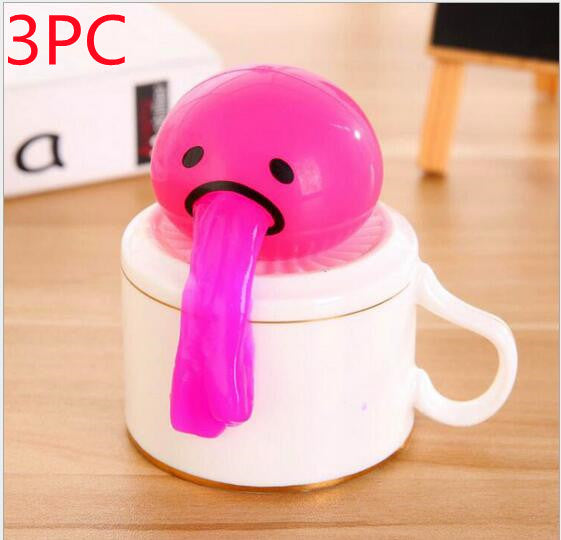 Funny Vomiting Egg Yolk Toy – Stress Relief Squishy Prank Gift