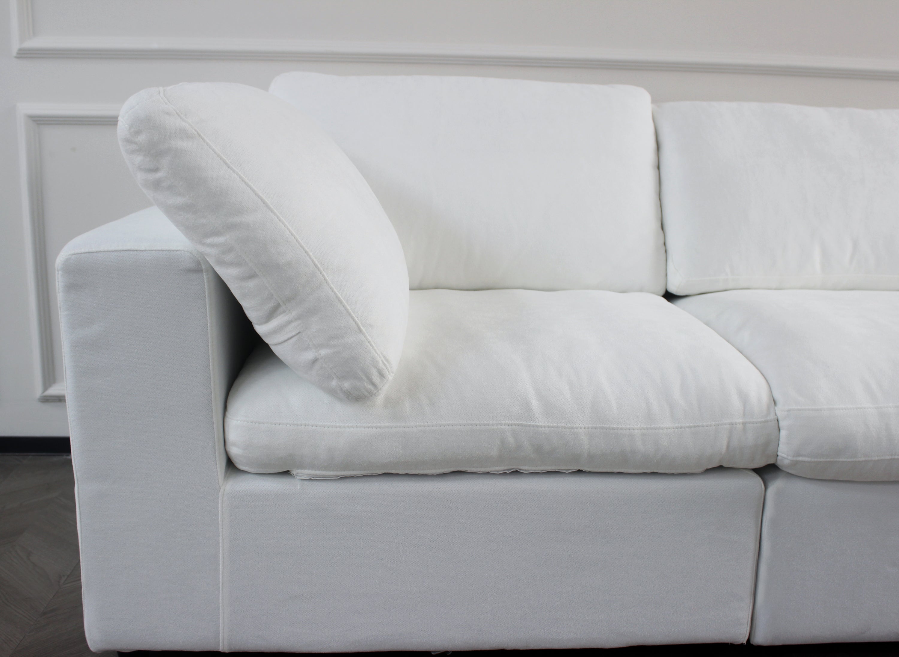 Oversized Cloud Modular Sectional Sofa,120' Down Filled Comfort 3Seater Sofa Couch for Living Room,Minimalist Wide Deep Seat Couches for Office Apartment  3Seaters