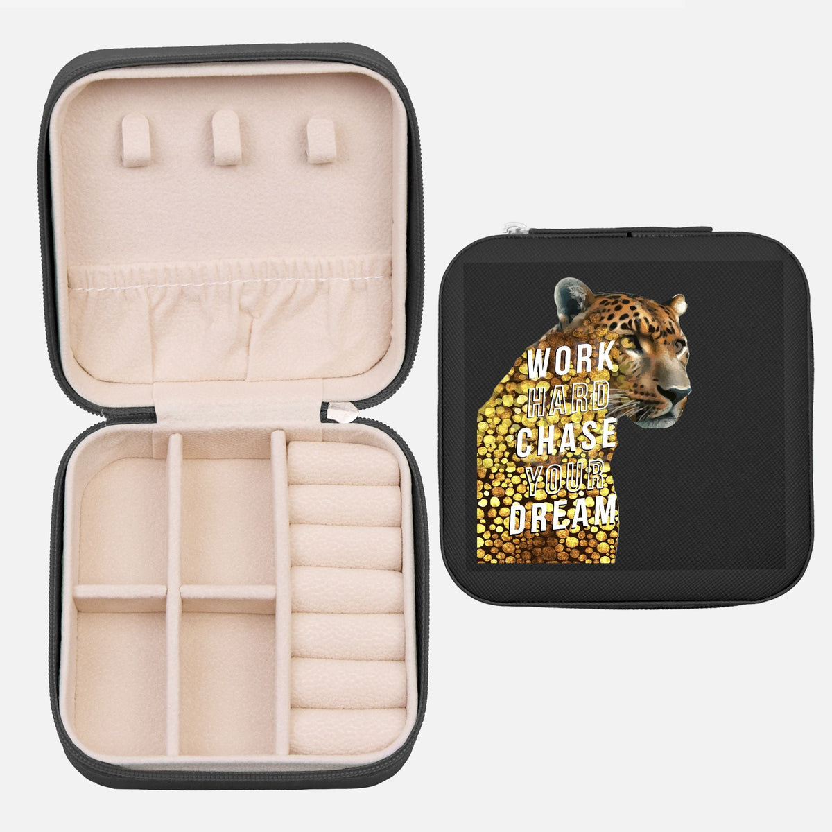 Work Hard Chase Your Dream Jewelry Travel Case