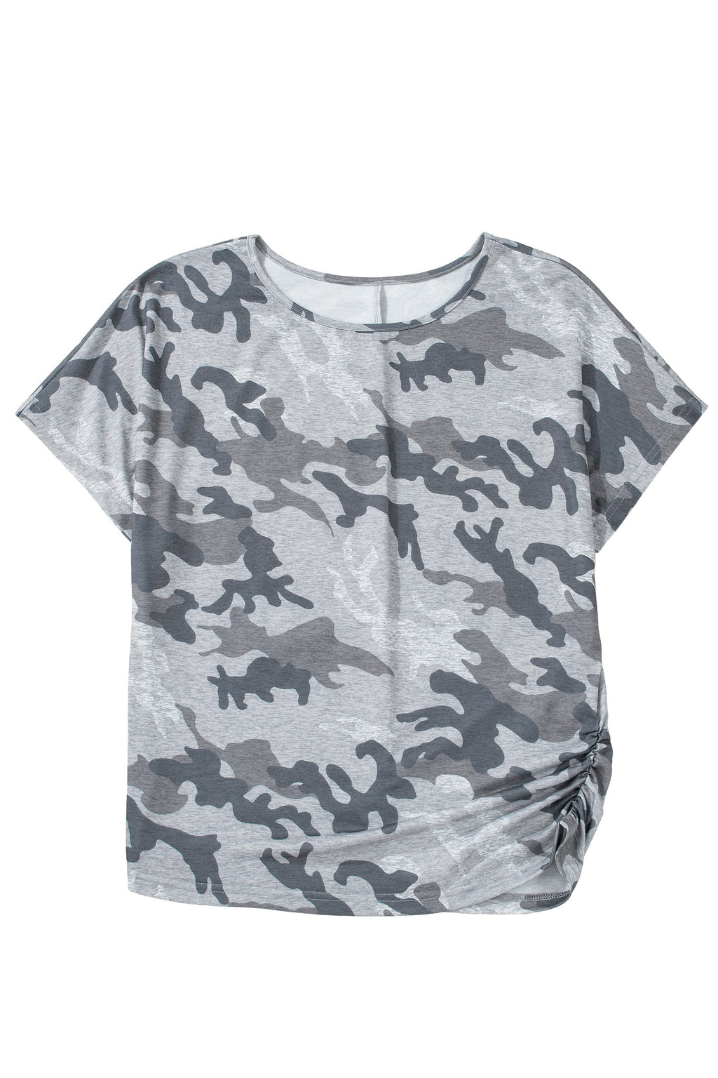 Camo Short Sleeve Round Neck T-Shirt