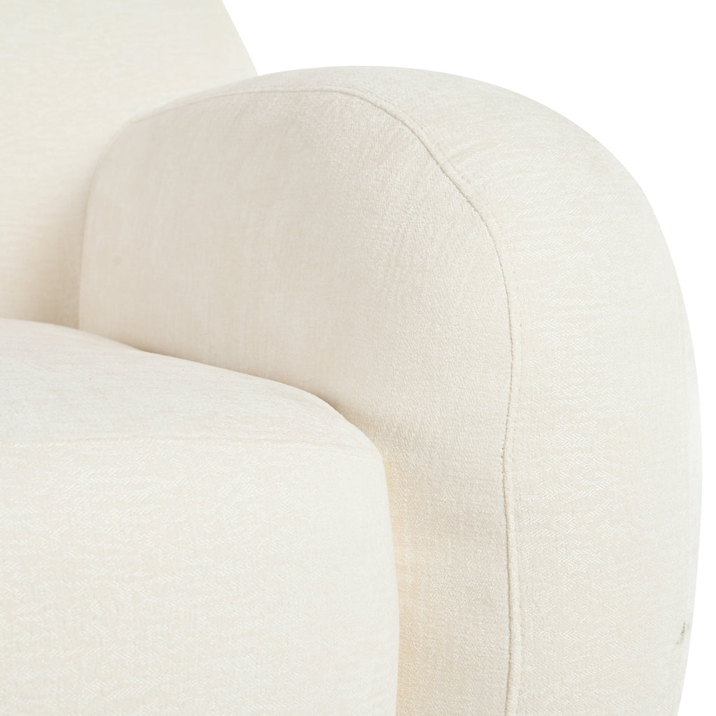 U_Style 81.5' Minimalist Compression Sofa, Curved Design, 3-Seater Casual Sofa for Living Rooms, Bedrooms, and Apartments