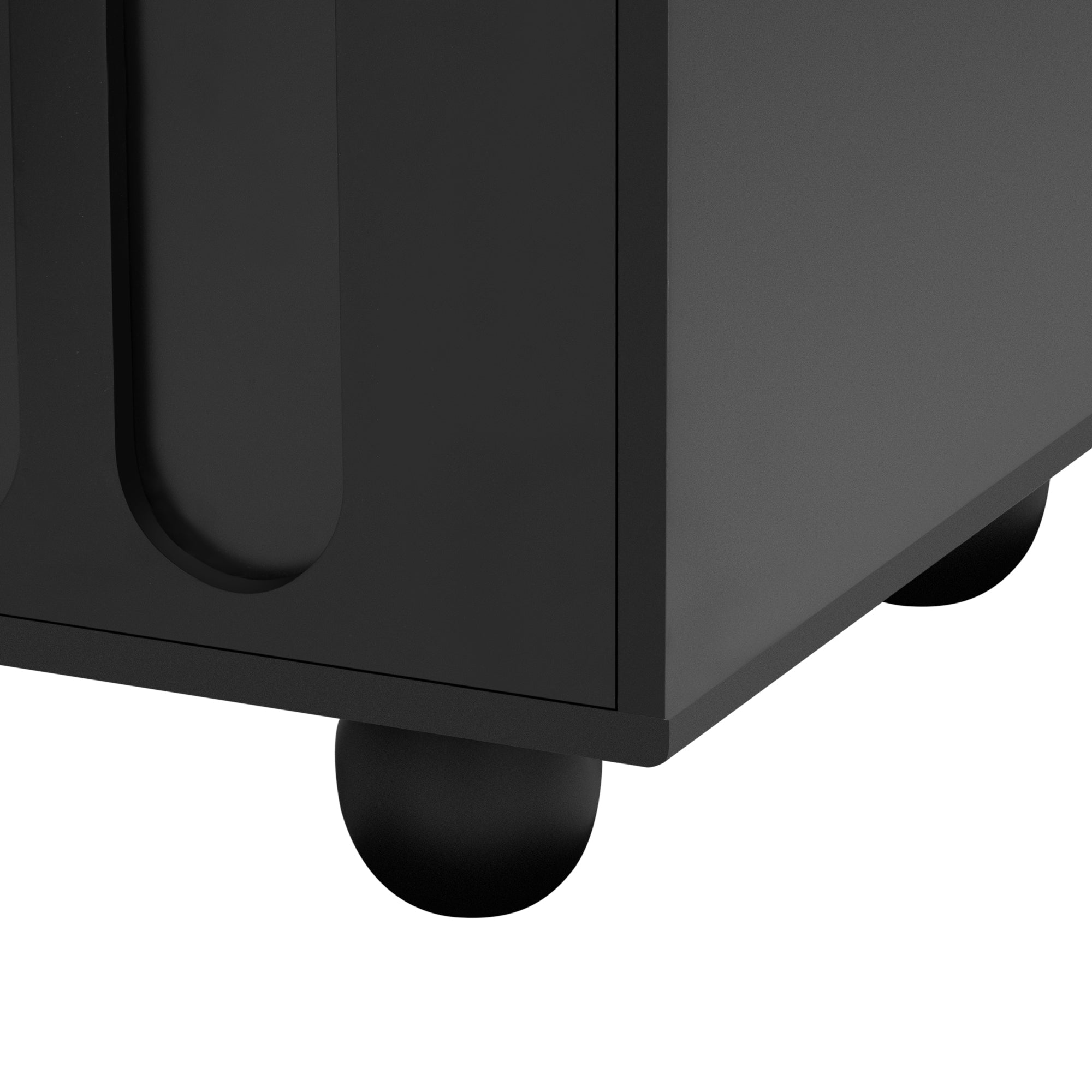 U-Can Modern TV Stand for TVs up to 80 Inches, Entertainment Center with Glass Door, TV Storage Cabinet with Solid Wood Legs and Metal Handles for Living room(OLD SKU:WF323694AAB )