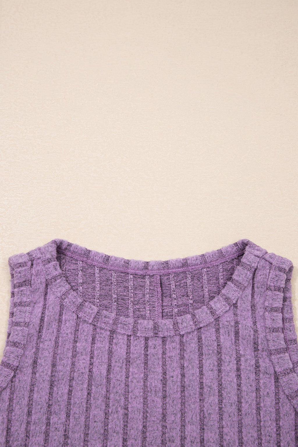 Solid Ribbed Knit Mineral Wash Tank Top
