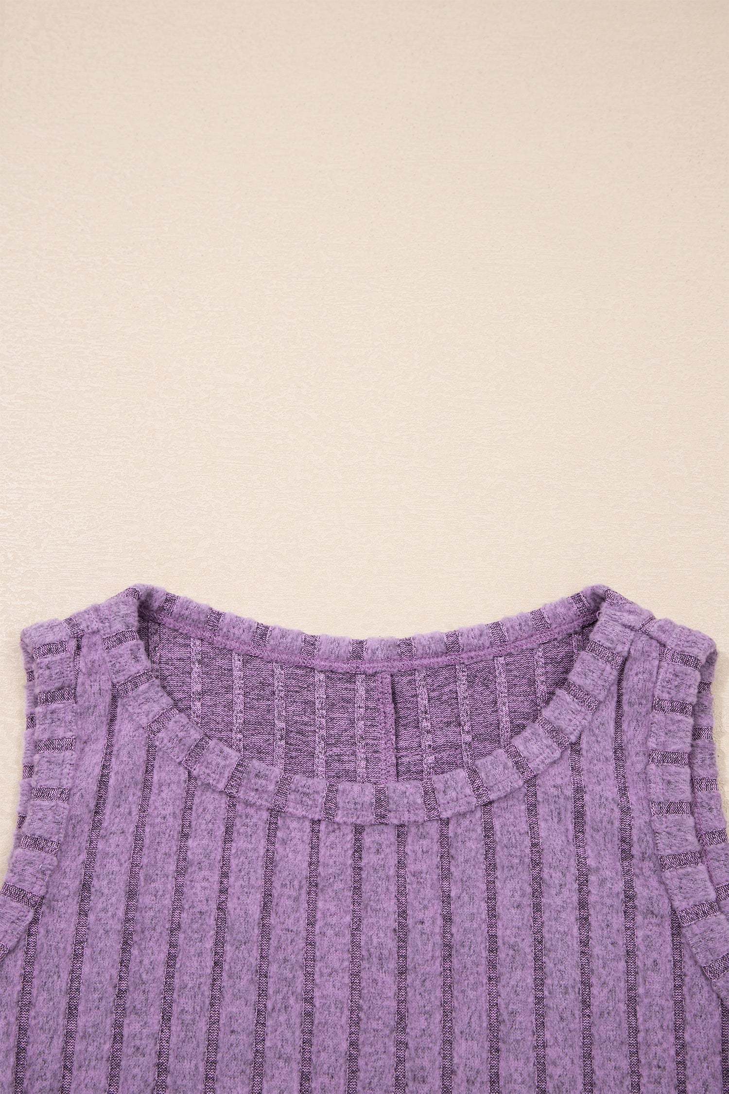 Solid Ribbed Knit Mineral Wash Tank Top