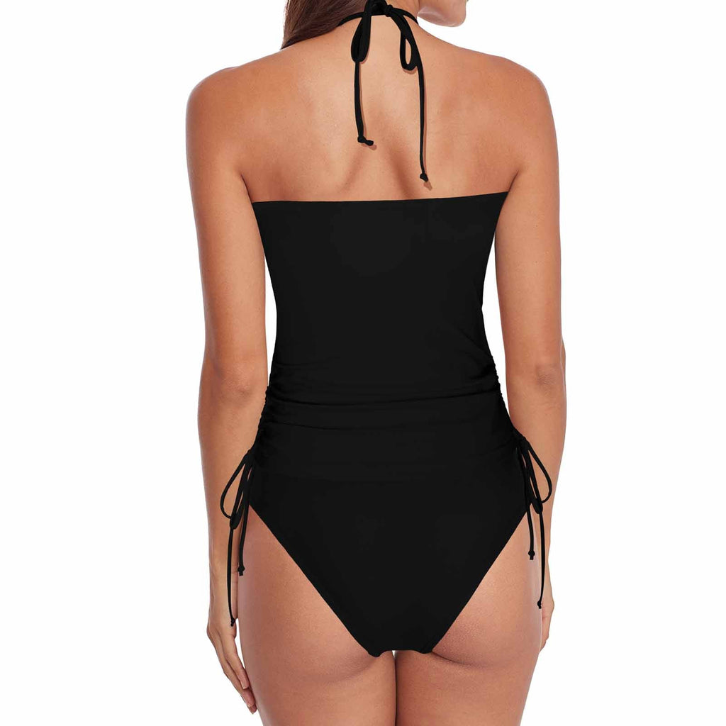Groovy Butterfly Halter Neck 2-Piece Swimsuit Set for Women (Made in USA)