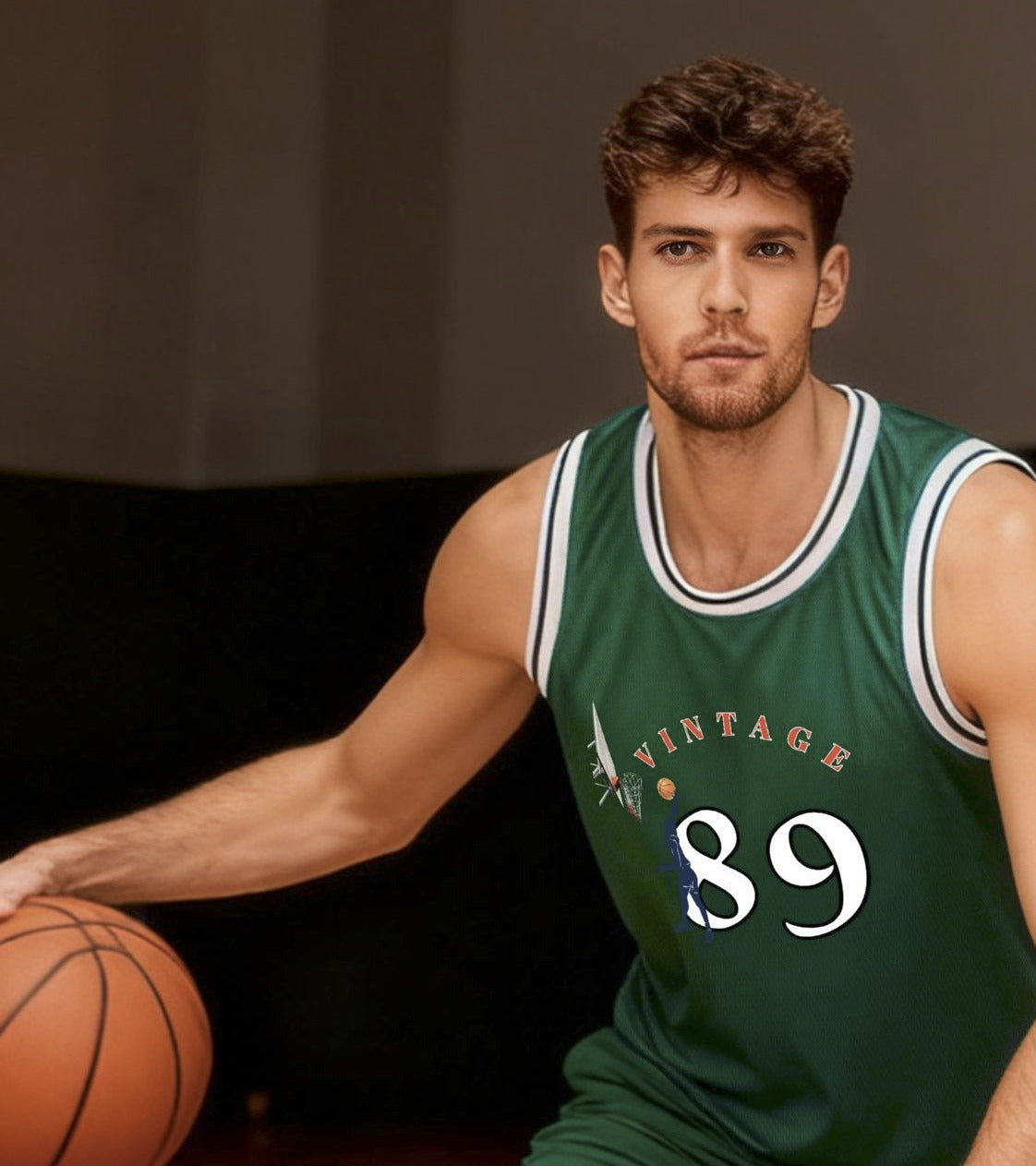 Vintage 89 Adult Green Basketball Jersey | Ships From USA