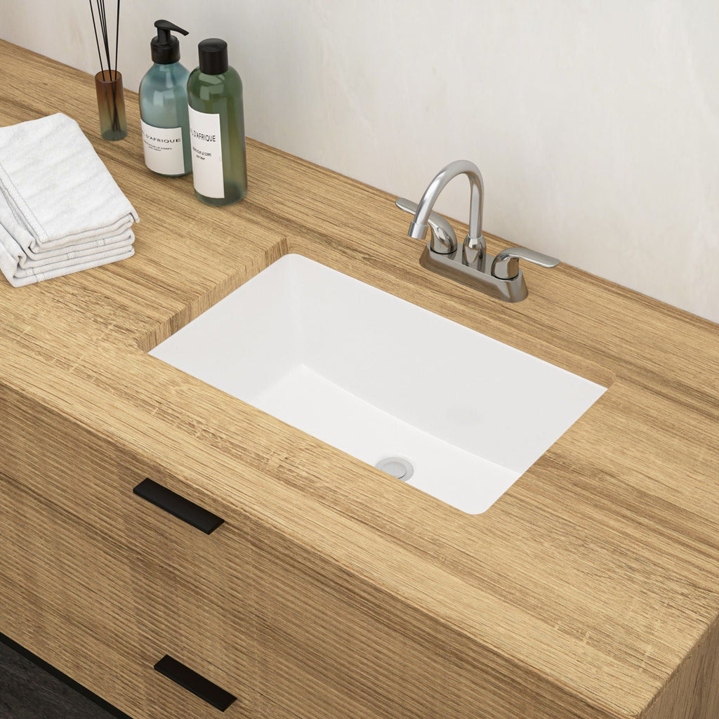 Modern Ceramic Undermount Bathroom Sink With Overflow, High Quality