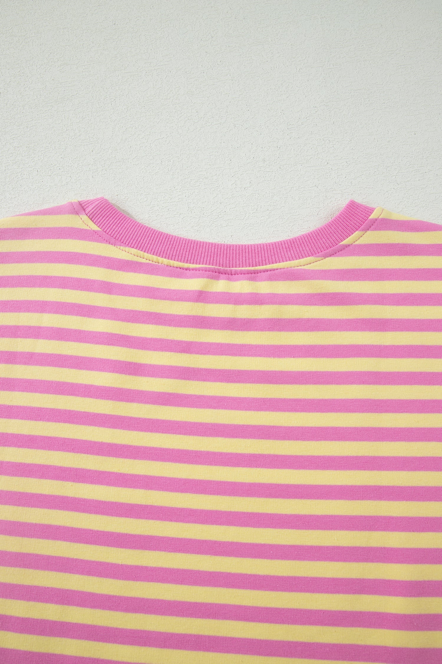 Stripe Contrast Trim Short Sleeve Top & Skirt Set