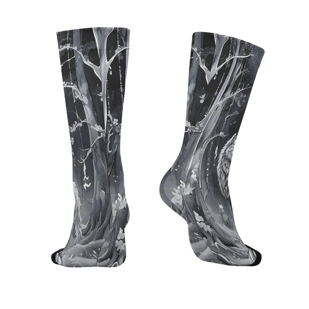 Ethereal Wolf in the Moonlight Socks for Kids