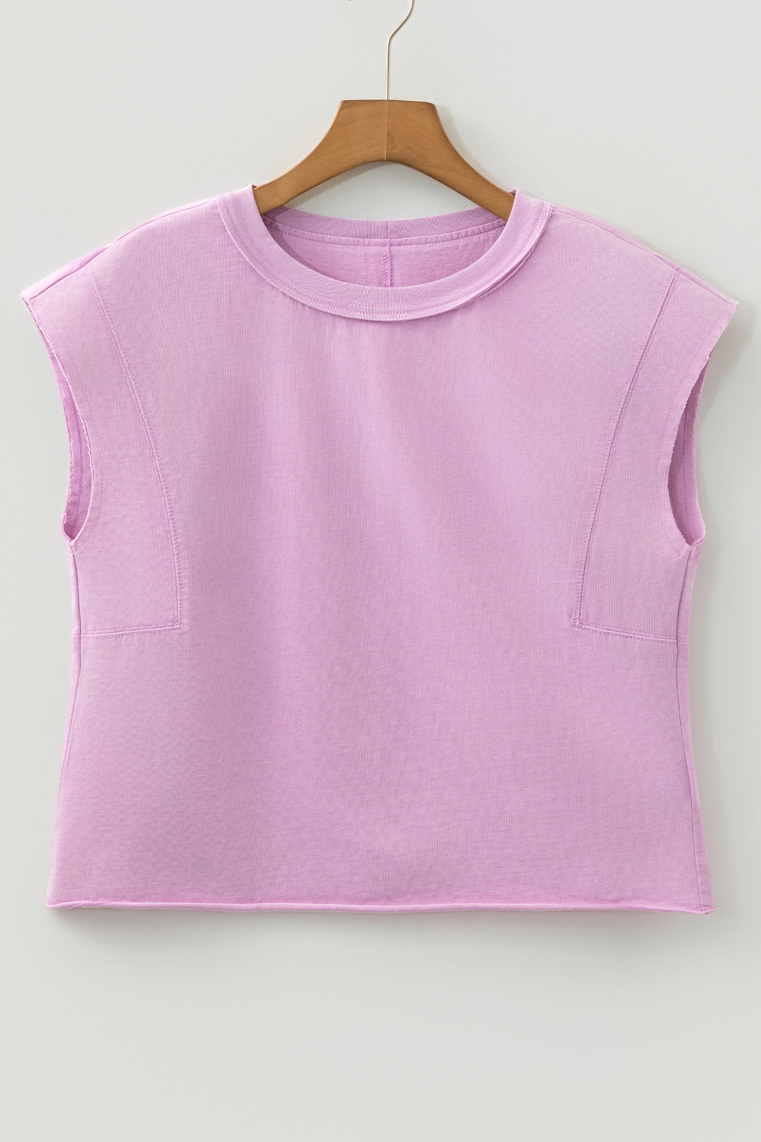 Solid Mineral Wash Boxy Tank Top