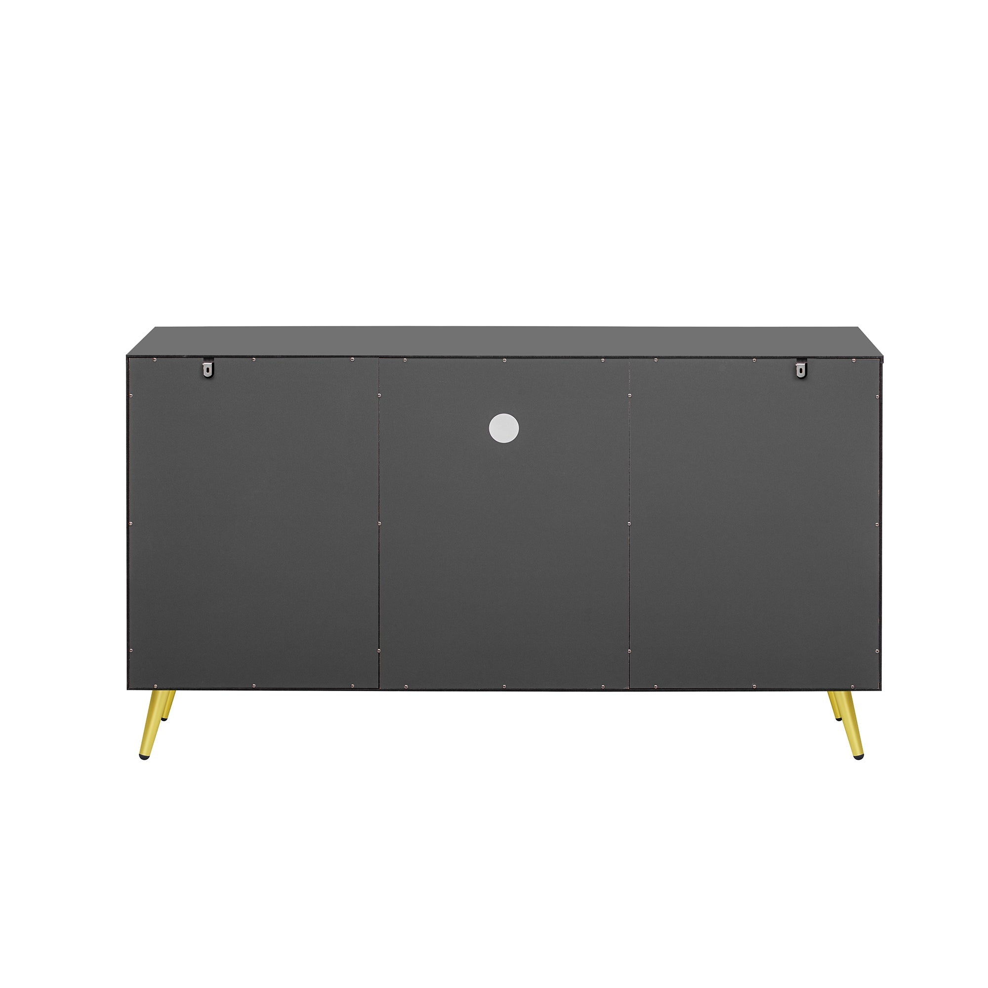 U-Can Modern TV Stand for TVs up to 55 Inches, Entertainment Center Media Console,Adjustable Shelf, Metal Legs, Handles and Anti-tip Device for Living room