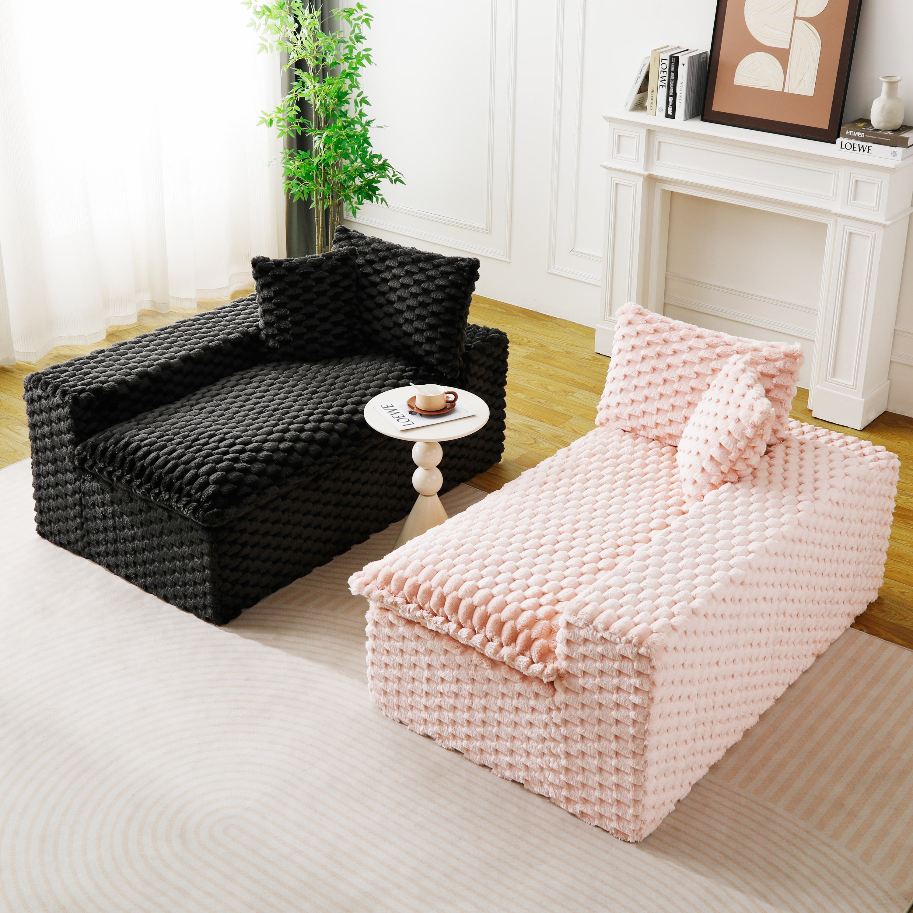 Luxury Color-Block Turtle Velvet Multifunctional Sofa - Arrangeable in Single Row, Side-by-Side or Facing Each Other, Stylish Living Room Furniture for Cozy Home Decor