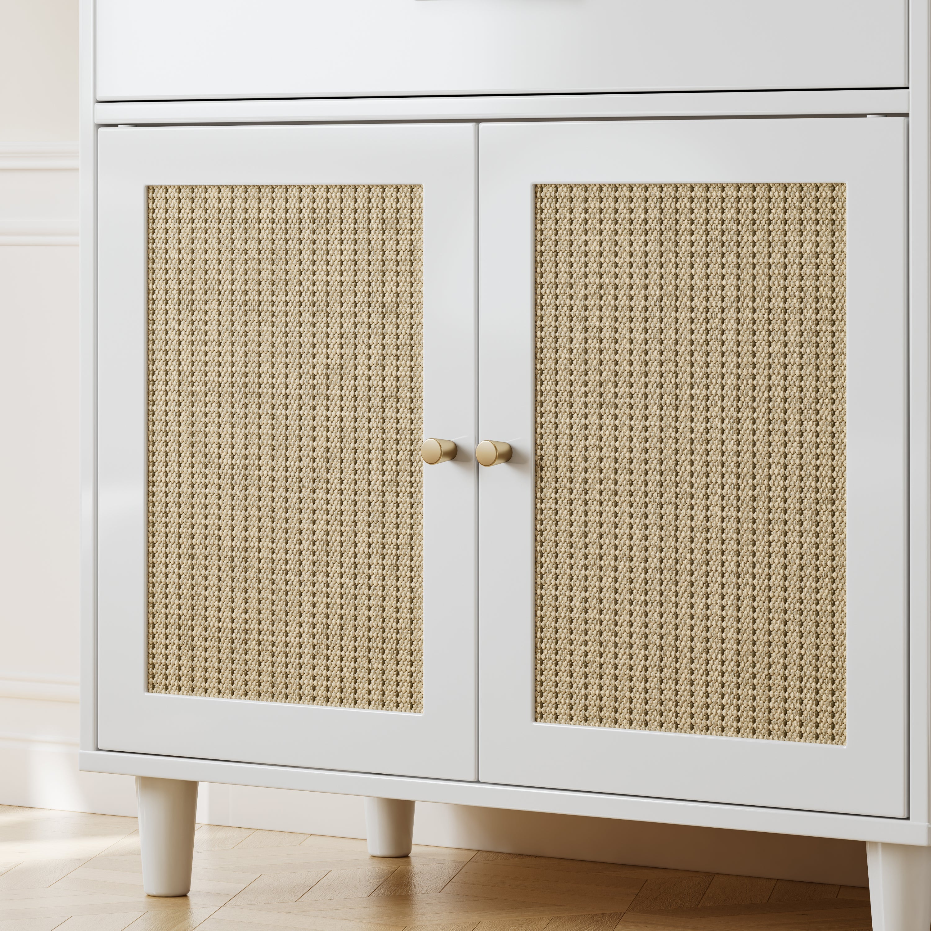 Cat Litter Box Enclosure with Scratch Pad, Hidden Litter Box Furniture, Wooden Pet House Sideboard, Storage Cabinet, Fit Most Cat and Litter Box, for Living Room Office