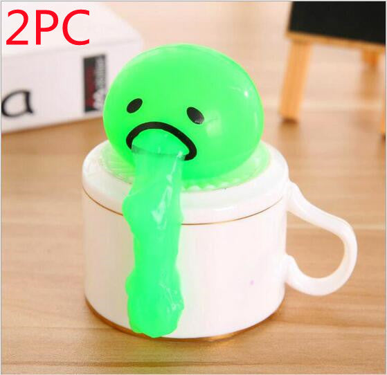 Funny Vomiting Egg Yolk Toy – Stress Relief Squishy Prank Gift