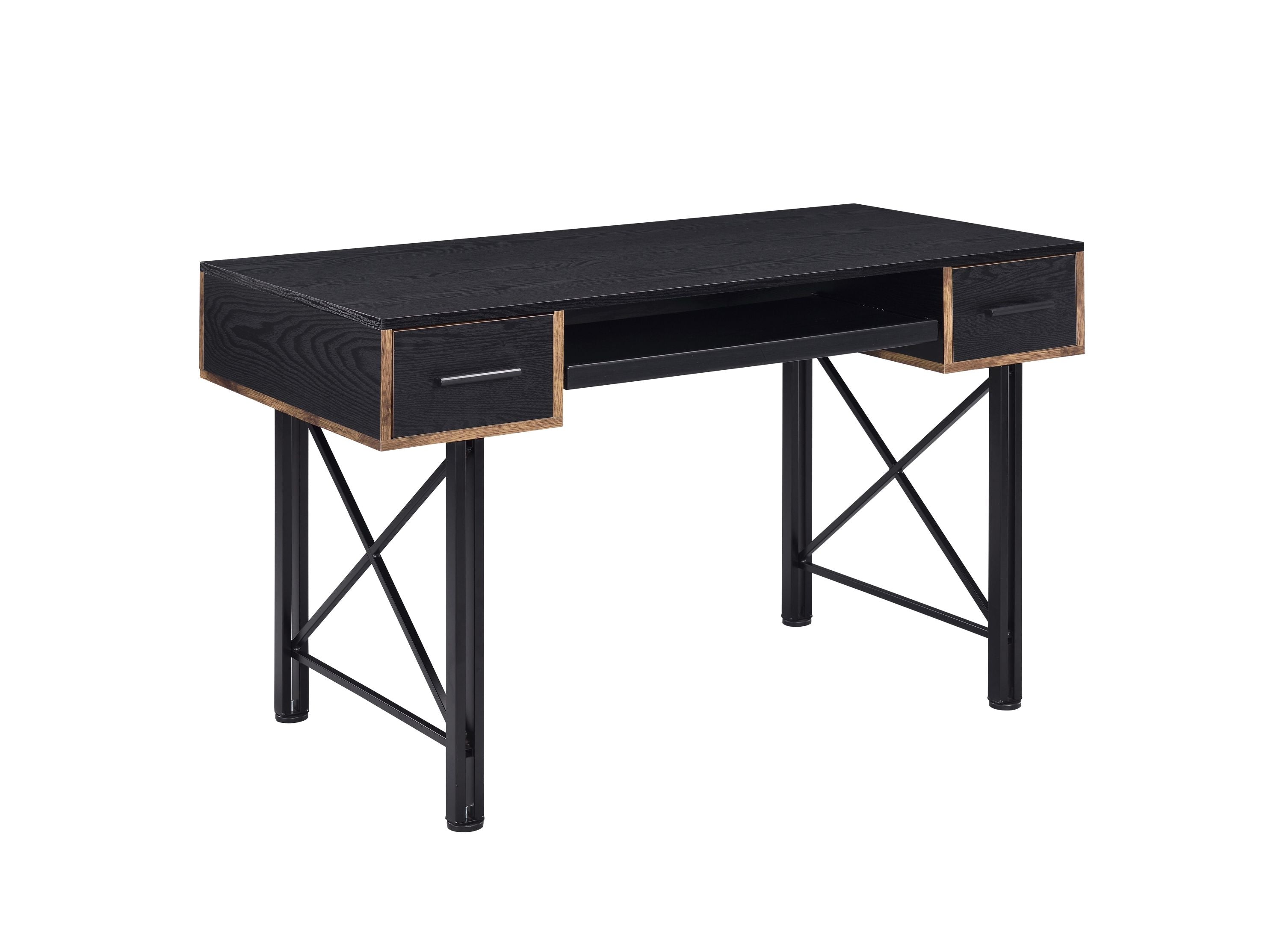Settea Black Finish Computer Desk