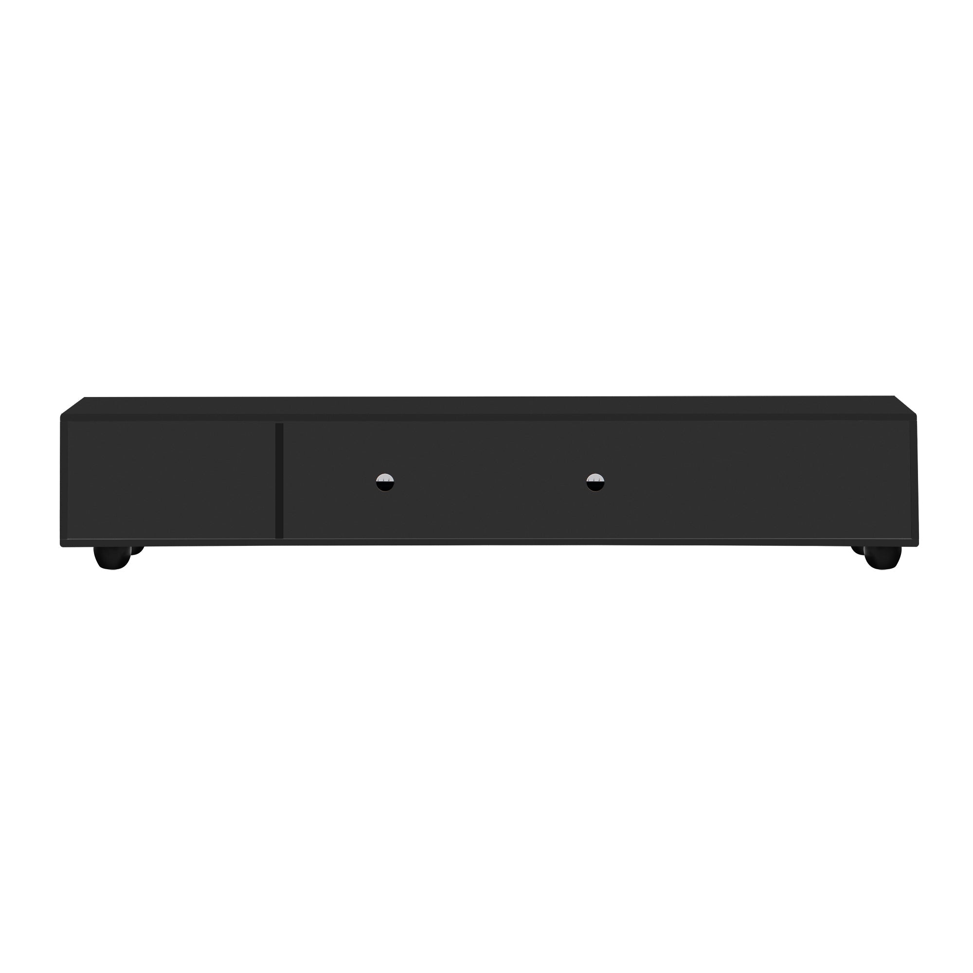 U-Can Modern TV Stand for TVs up to 80 Inches, Entertainment Center with Glass Door, TV Storage Cabinet with Solid Wood Legs and Metal Handles for Living room(OLD SKU:WF323694AAB )