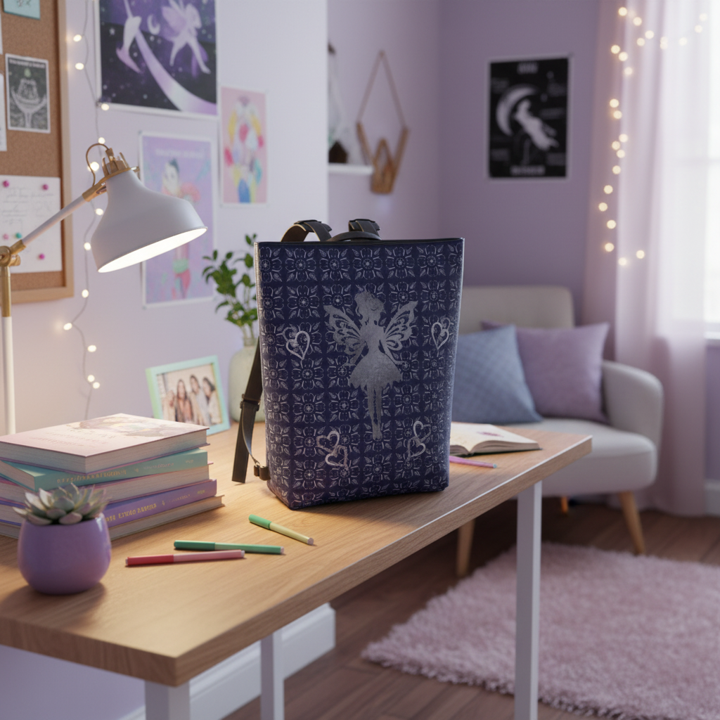 Silver Fairy Vegan Leather Backpack