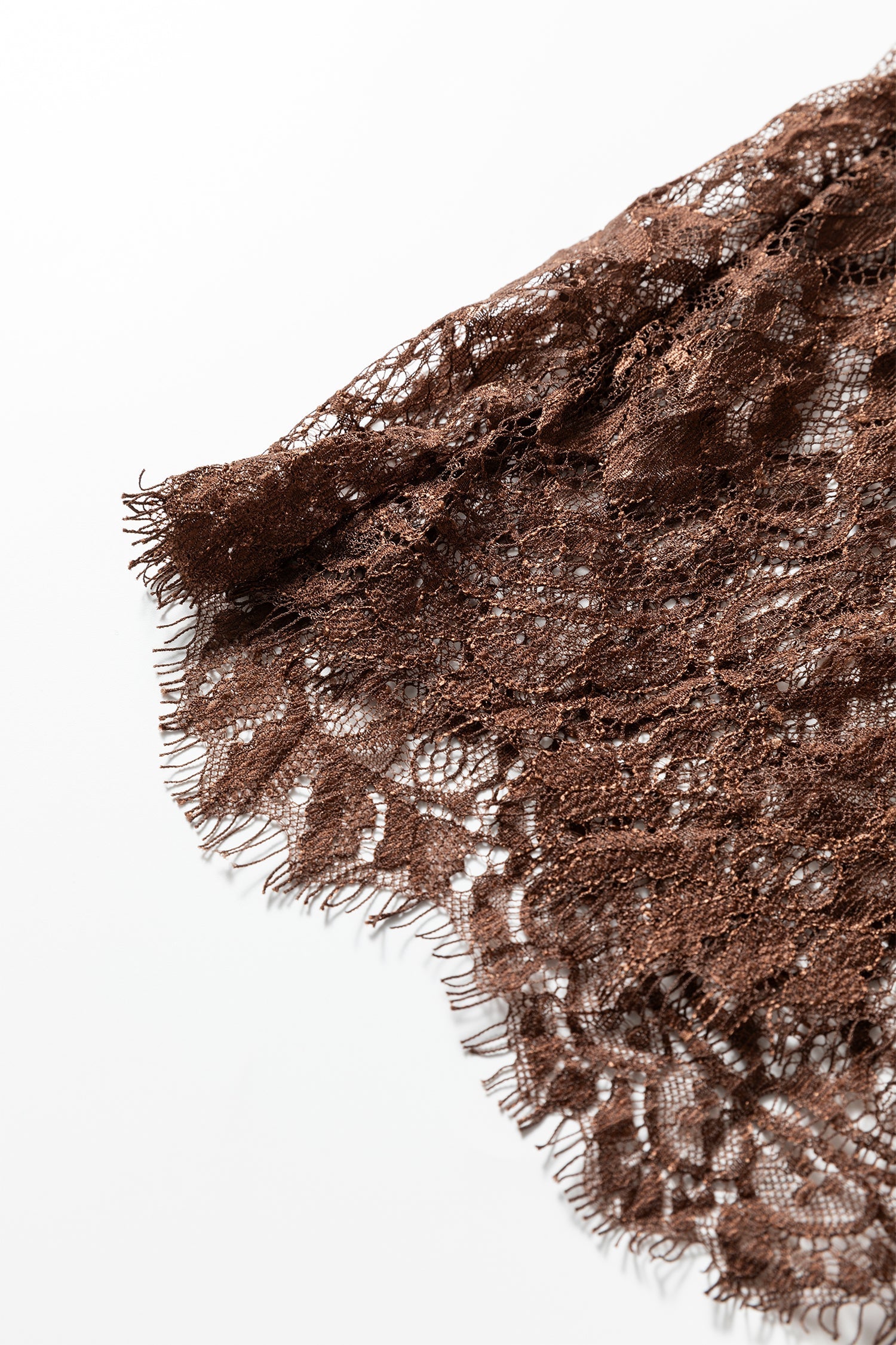 Solid Lace Patchwork Short Sleeve Maxi Dress